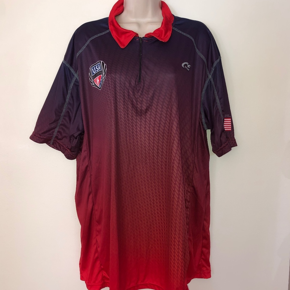 WSI Sports 'USA Ski jumping' stretch ziptop jersey